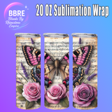 Butterfly 20 OZ Sublimation Transfer