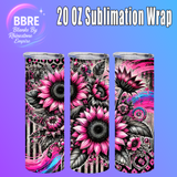 Floral Butterfly 20 OZ Sublimation Transfer
