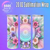 Floral Butterflies 20 OZ Sublimation Transfer