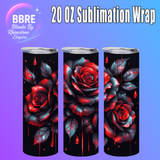 Flower And Butterfly 20 OZ Sublimation Transfer