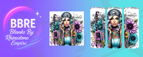 Tattoo Girl 20 OZ Sublimation Print