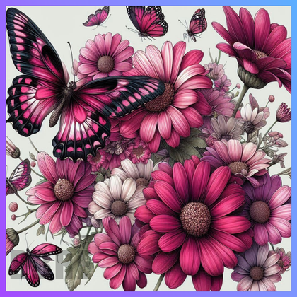 Floral Butterfly 20 OZ Wrap