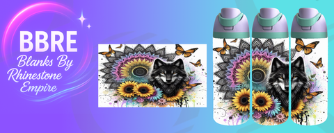Wolf 24 OZ Sublimation Water Bottle Wrap