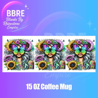 Butterfly Girl 15 OZ Cup Wrap