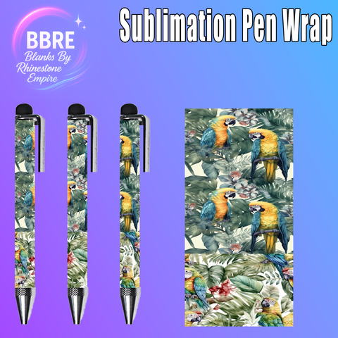 Parrot Sublimation Pen Wrap