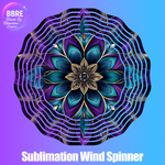 Geometric Flower Sublimation Wind Spinners