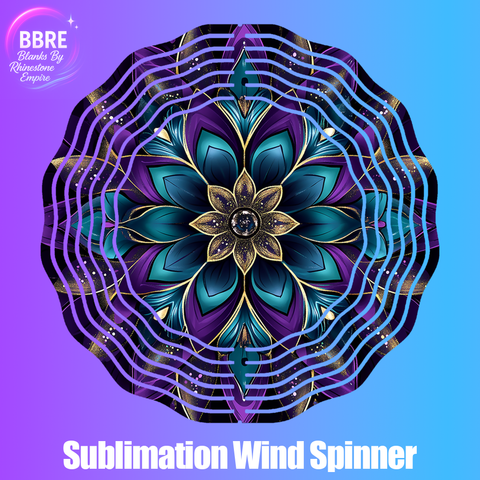 Geometric Flower Sublimation Wind Spinners