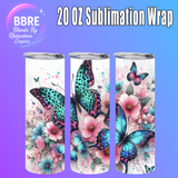 Butterfly 20 OZ Sublimation Transfer