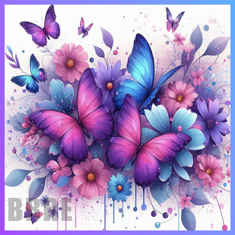 Flower And Butterfly 20 OZ Wrap