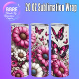 Butterfly 20 OZ Sublimation Transfer
