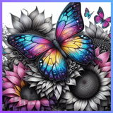 Flower And Butterfly 20 OZ Wrap