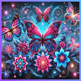 Floral Butterflies 20 OZ Wrap