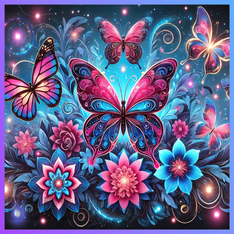 Floral Butterflies 20 OZ Wrap