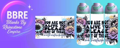 Inspirational 24 OZ Sublimation Water Bottle Wrap