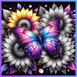 Flower And Butterfly 20 OZ Wrap