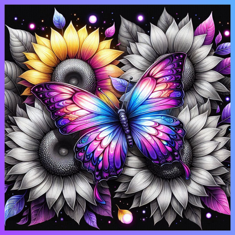 Flower And Butterfly 20 OZ Wrap