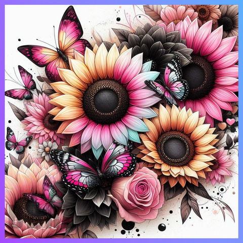 Floral Butterflies 20 OZ Wrap