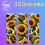 Flower And Butterfly 20 OZ Sublimation Transfer