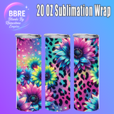 Floral Butterflies 20 OZ Sublimation Transfer
