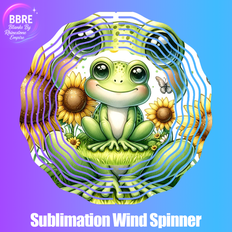 Frog Sublimation Wind Spinners