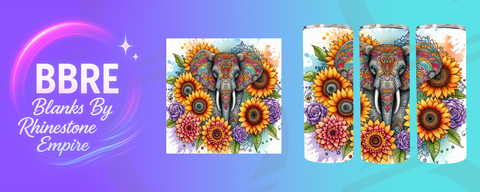 Elephant 20 OZ Sublimation Print
