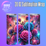 Floral Butterfly 20 OZ Sublimation Transfer