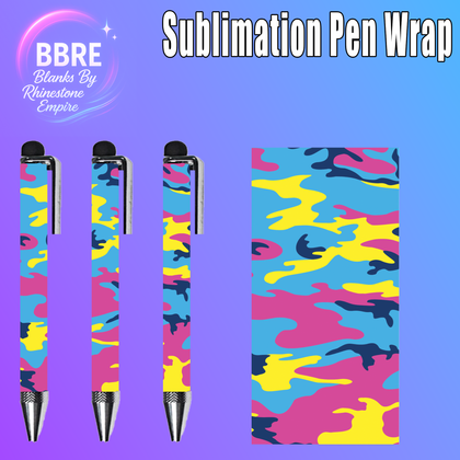 Camo Sublimation Pen Wrap