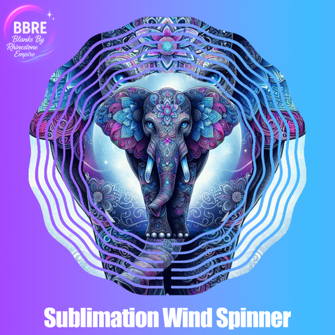 Elephant Sublimation Wind Spinners