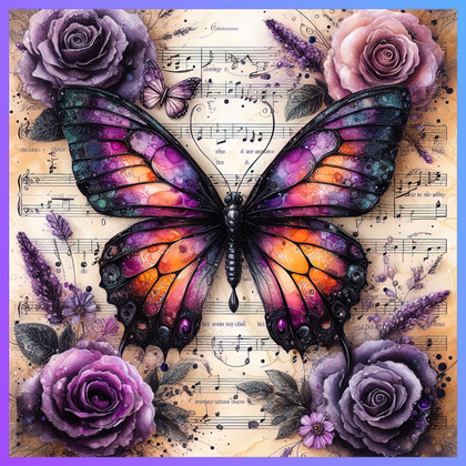 Flower And Butterfly 20 OZ Wrap