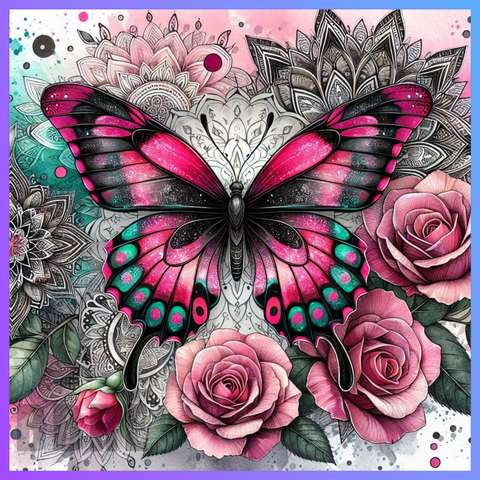 Floral Butterfly 20 OZ Wrap