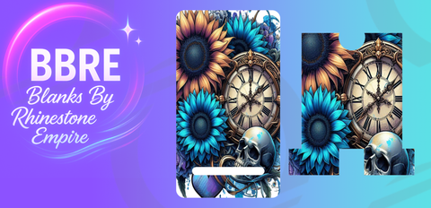 Floral Skull Phone Stand Transfer