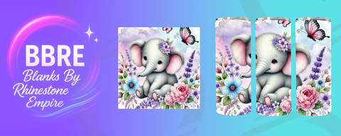 Elephant 20 OZ Sublimation Print