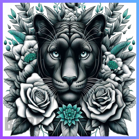 Floral Panther 20 OZ Wrap