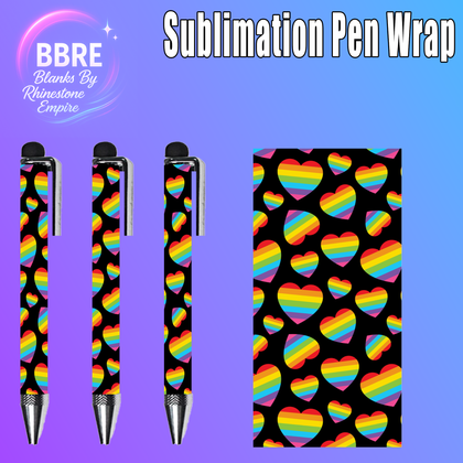 Love Heart Sublimation Pen Wrap