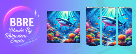 Shark 20 OZ Sublimation Print