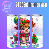 Christmas 20 OZ Sublimation Transfer