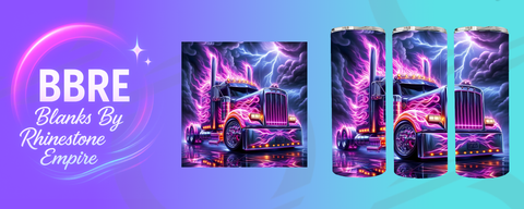 Flaming Truck 20 OZ Sublimation Print