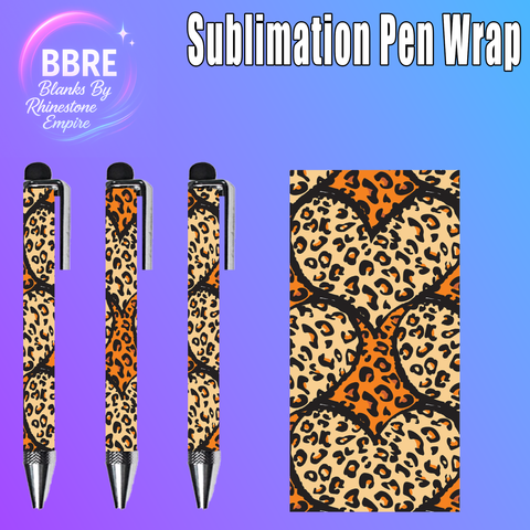 Leopard Print Sublimation Pen Wrap
