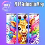Girraffe 20 OZ Sublimation Transfer