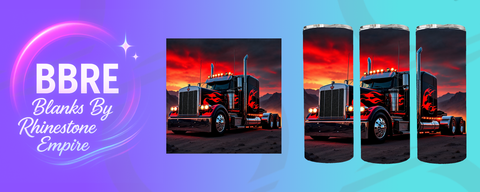 Flaming Truck 20 OZ Sublimation Print