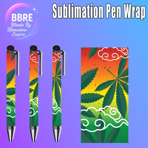 Leafy Sublimation Pen Wrap
