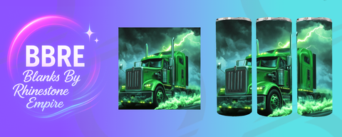Green Truck 20 OZ Sublimation Print