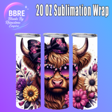 Cheeky Cow 20 OZ Sublimation Transfer