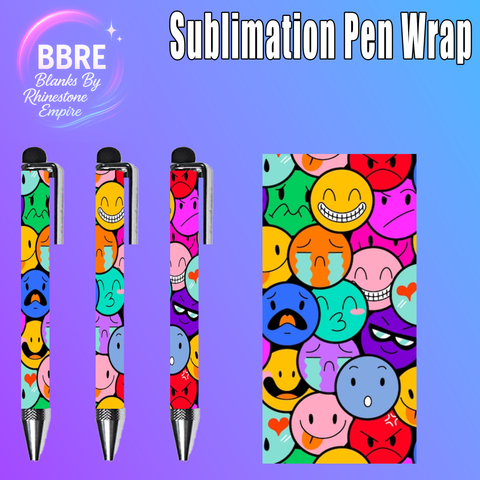 Smiley Sublimation Pen Wrap