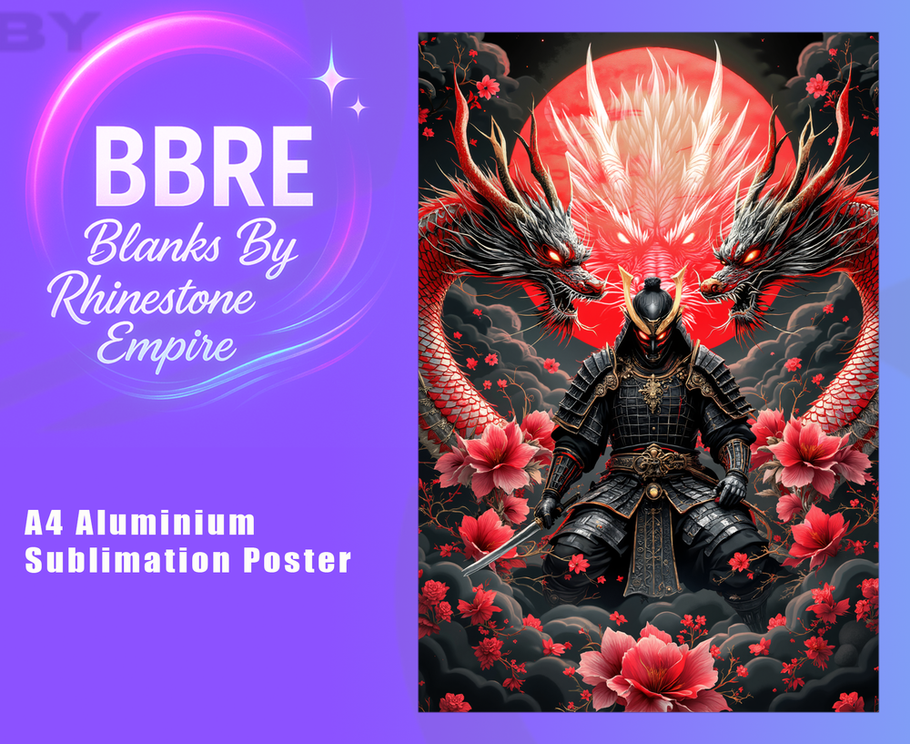 Dragon Samurai Sublimation Poster Horizontal