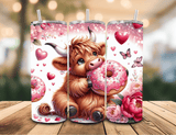 Cute cow with dougnut