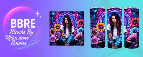 Floral Girl 15 OZ Sublimation Print