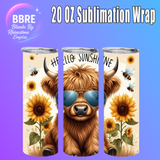 Cheeky Cow 20 OZ Sublimation Transfer