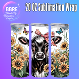 Cheeky Cow 20 OZ Sublimation Transfer