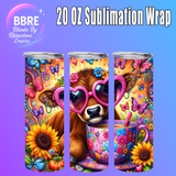 Cheeky Cow 20 OZ Sublimation Transfer